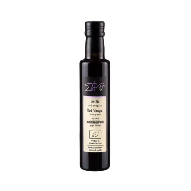 Wisdom Of Nature: Organic Red Grape Vinegar From Agiorgitiko Variety (Glass Bottle - 250ml) - Image 2