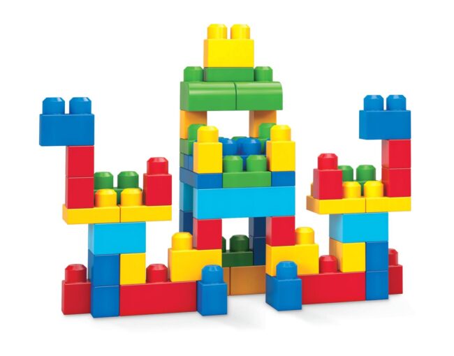 MEGA BLOKS FIRST BUILDERS BIG BUILDING BAG 60pcs BLUE (DCH55) - Image 3