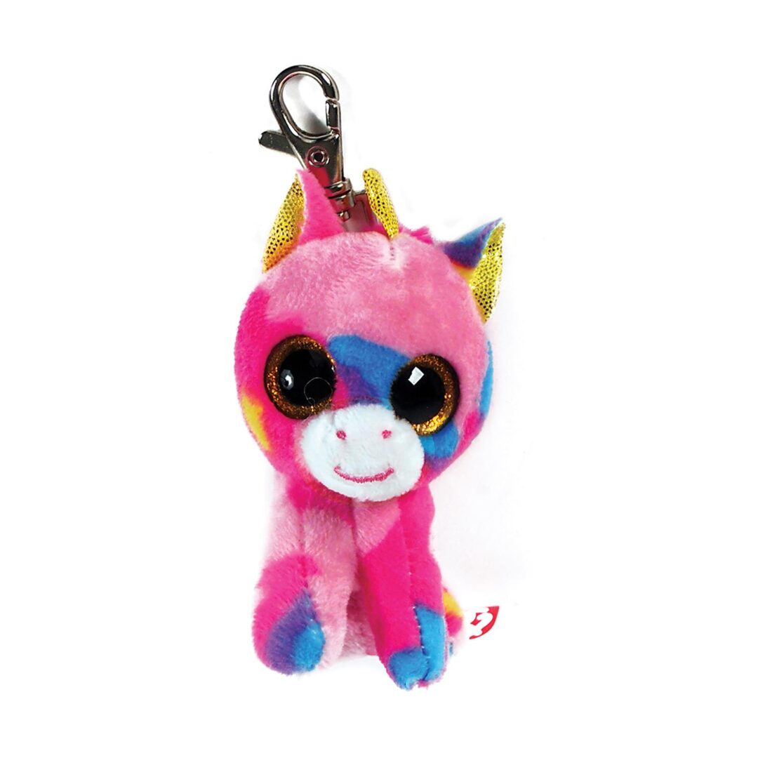 TY BEANIE BOO - FANTASIA MULTI COLOR UNICORN PLUSH TOY KEY-CLIP (8,5cm) (1607-36619)