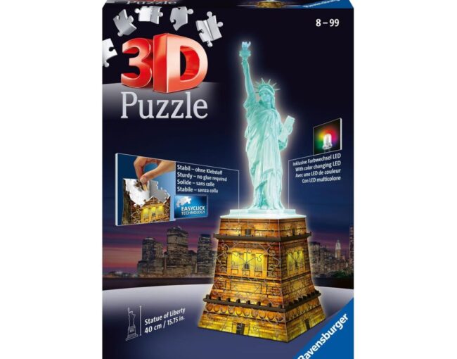 Ravensburger 3D Puzzle: Statue Of Liberty Night Edition (216pcs) (12596)