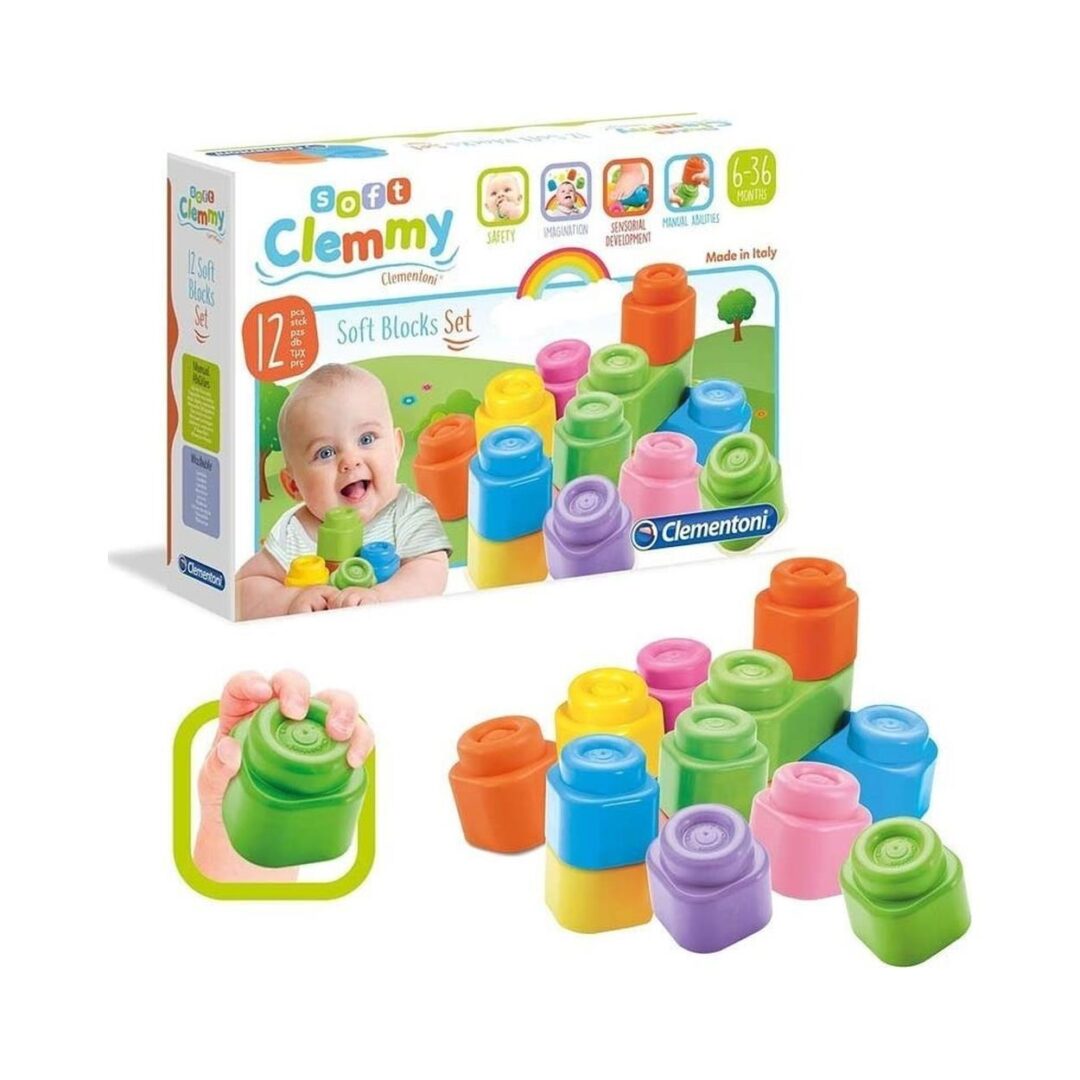 Baby Clementoni: Clemmy 12 Soft Blocks Set (1033-14706)