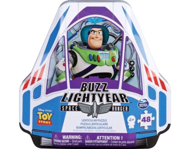 Spin Master - Toy Story Buzz Lightyear Lenticular Puzzle in a Shaped Tin Packaging (20108499)