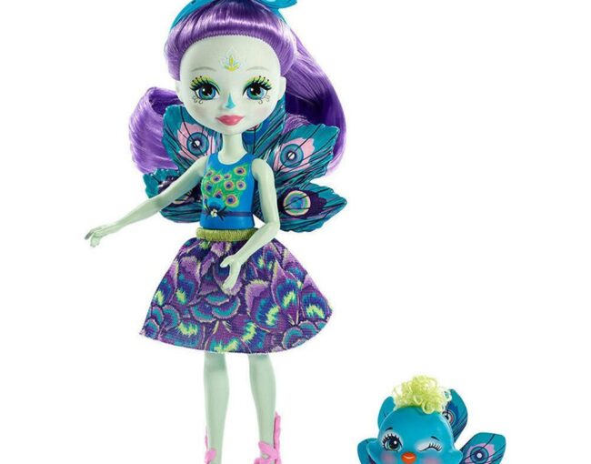 Mattel Enchantimals Mini Doll - Patter Peacock & Flap (FXM74) - Image 2