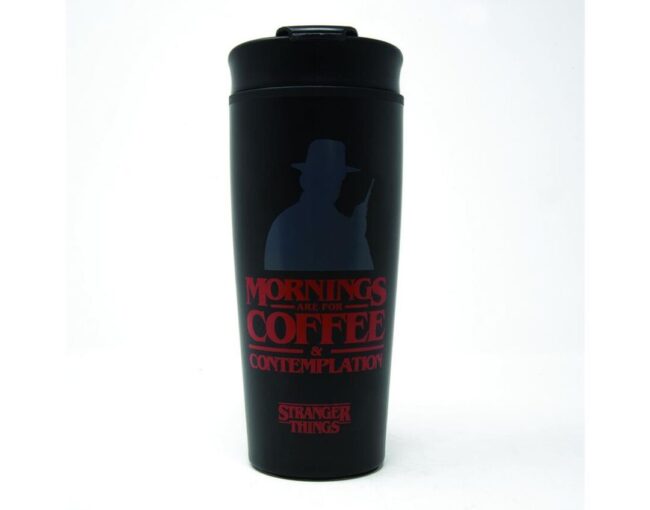 Pyramid Stranger Things - Coffee and Contemplation Metal Travel Mug (MTM25371) - Image 2