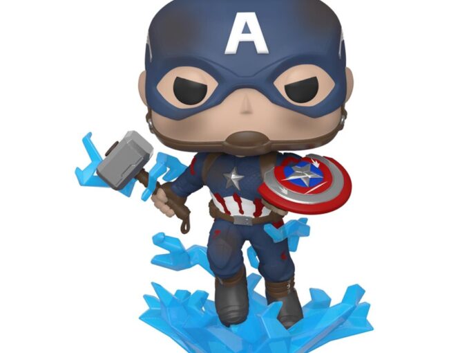 Funko Pop! Marvel: Avengers Endgame - Captain America With Broken Shield & Mjolnir #573 Bobble-Head Vinyl Figure