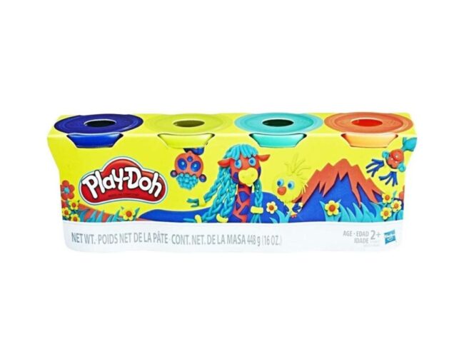 Hasbro Play-Doh Wild Color Tubs (Pack of 4) (E4867)