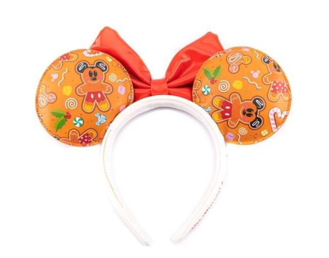 Loungefly: Disney Ginger Bread Aop Patent Bow Heart Headband (WDHB0094) - Image 2