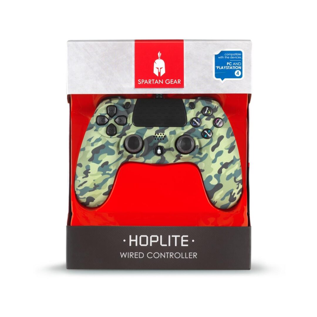 Spartan Gear - Hoplite Wired Controller (compatible with PC and Playstation 4) (colour: Green Camo)