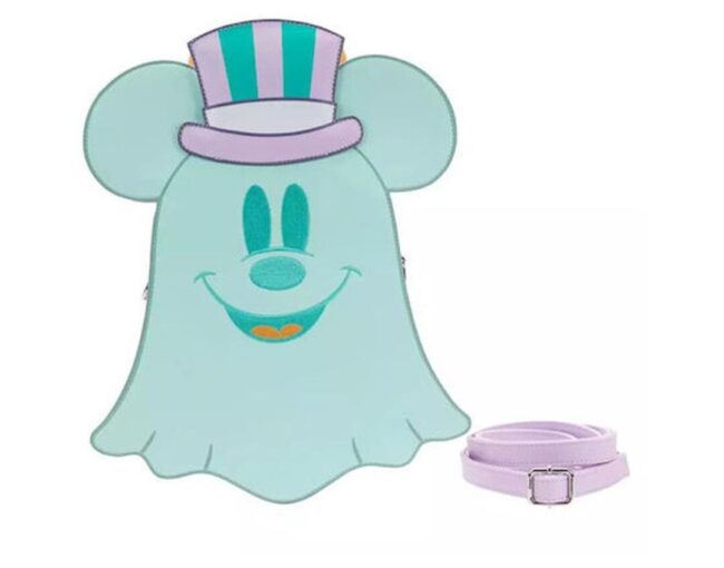 Loungefly Disney - Pastel Ghost Minnie Mouse And Mickey Mouse Glow In The Dark Gitd Double Sided Crossbody Bag (WDTB2641)