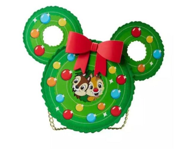 Loungefly: Disney - Chip And Dale Figural Wreath Crossbody Bag (WDTB2679)