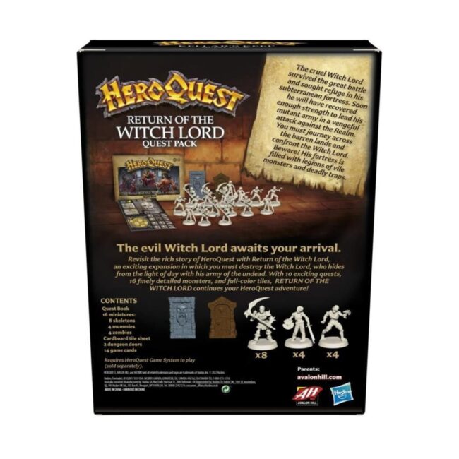 Hasbro Avalon Hill HeroQuest: Return of Witch Lord Quest Pack (Expansion) (English Language) (F4193) - Image 2