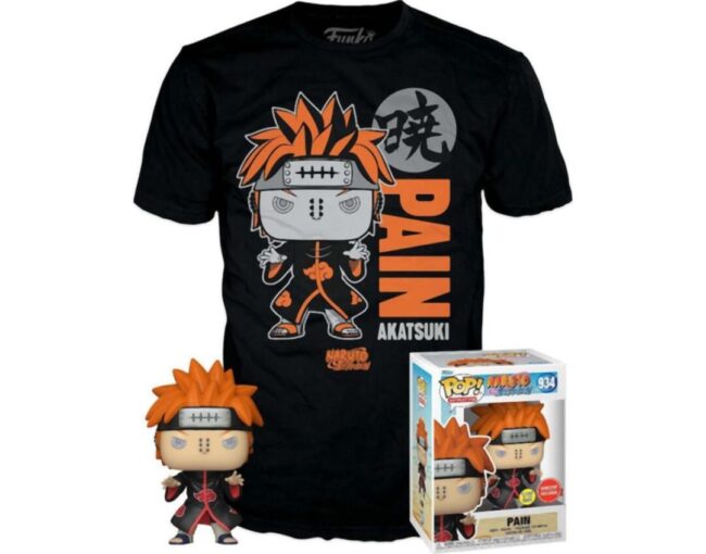 Funko Pop! & Tees (Adult): Naruto Shippuden - Pain (PU/Glows in the Dark) Vinyl Figure and T-Shirt (M)