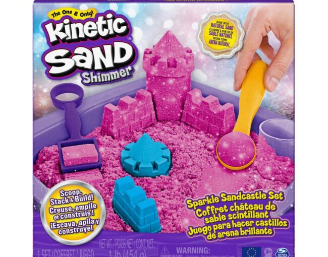 Spin Master Kinetic Sand Shimmer - Sparkle Sandcastle Set (Pink) (6063520) - Image 2