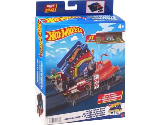 Mattel Hot Wheels City - Fuel Station Shift Track Set (HKX45)