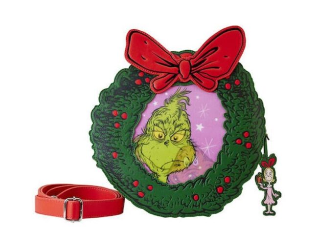 Loungefly Dr Seuss: Grinch - Christmas Wreath Figural Crossbody (DSSTB0011)