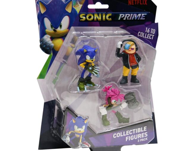 P.M.I. Sonic Prime - 3 Pack (S1) Collectible Figure (6.5cm) (Random) (SON2020)