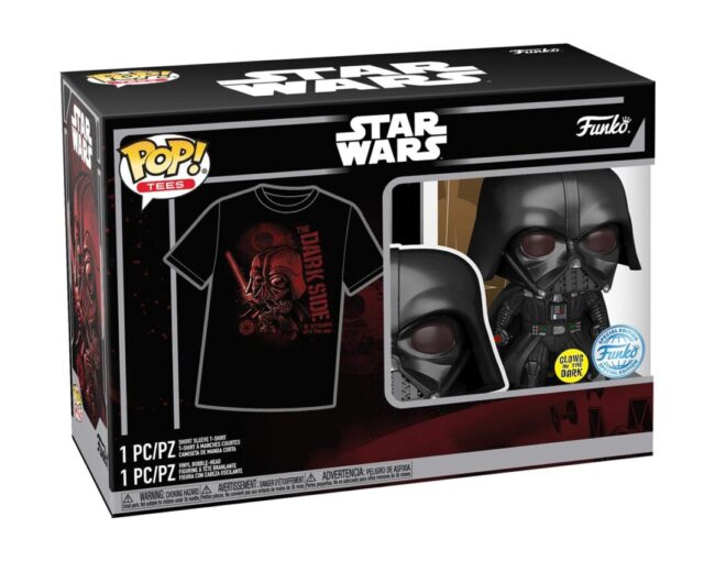 Funko Pop! & Tee (Adult) Disney: Star Wars - Darth Vader (Special Edition) Bobble-Head Vinyl Figure & T-Shirt (L) - Image 2