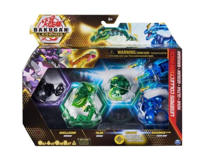 Spin Master Bakugan: Legends Collection Pack - Nova + Ultra + Geogan + Bakugan - Maxodon/Hyenix/Hanoj/Nillious Ultra (20140073)