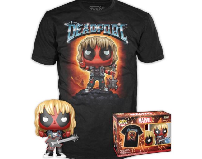 Funko Pop! & Tees (Adult): Deadpool - Heavy Metal Vinyl Figure & T-Shirt (S)