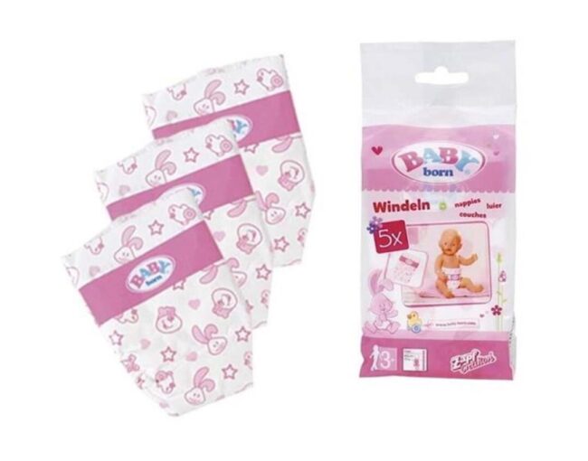 Zapf Creation: Baby Born - Nappies (5 pack) (826508-116718) - Image 2