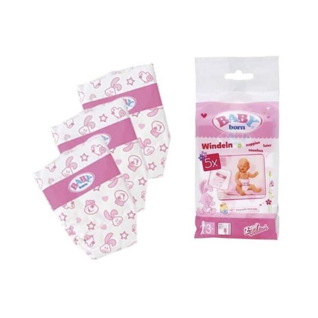 Zapf Creation: Baby Born - Nappies (5 pack) (826508-116718) - Image 2