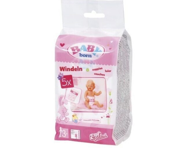 Zapf Creation: Baby Born - Nappies (5 pack) (826508-116718) - Image 3
