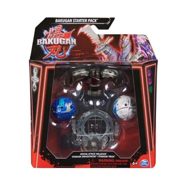 Spin Master Bakugan: Starter Pack - Special Attack Nillious/Titanium Dragonoid/Titanium Trox (20142185)