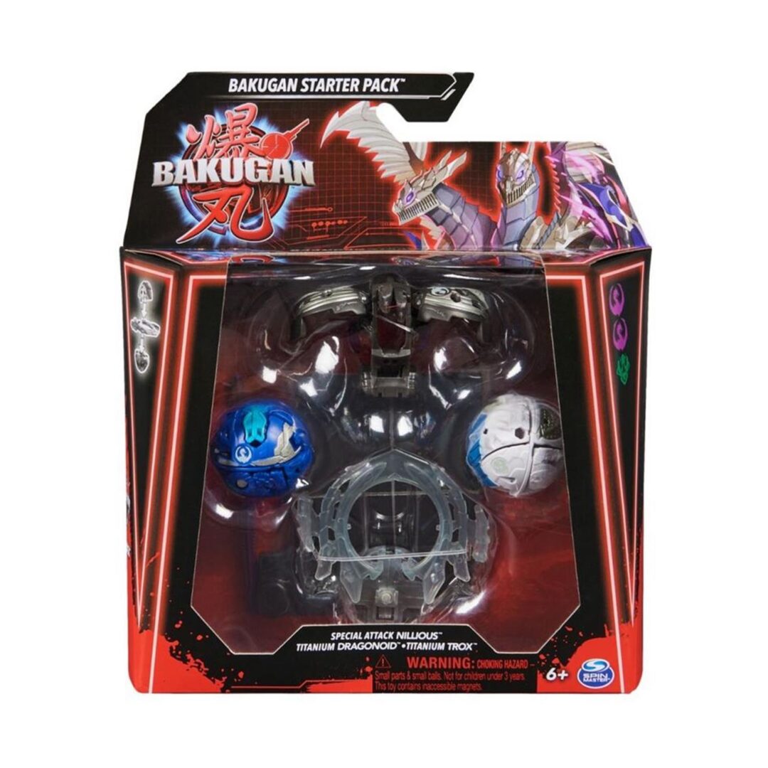 Spin Master Bakugan: Starter Pack - Special Attack Nillious/Titanium Dragonoid/Titanium Trox (20142185)