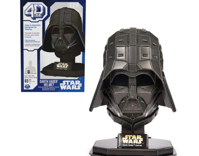 Spin Master Disney: Star Wars 4D Build - Darth Vader Helmet 3D Cardstock Puzzle Model Kit (6069821)