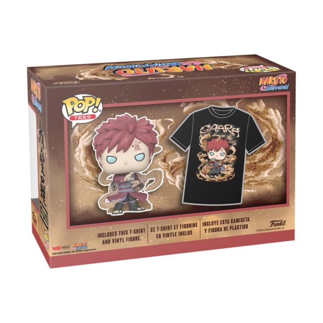 Funko Funko Pop! & Tee (Adult): Naruto - Gaara (Glows in the Dark) Vinyl Figure and T-Shirt (L) - Image 3
