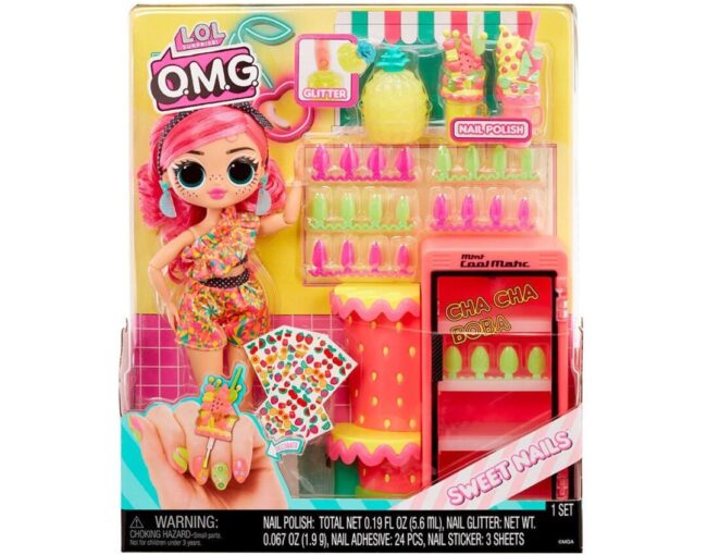 MGA L.O.L. Surprise!: O.M.G. Sweet Nails™ - Pinky Pops Fruit Shop Doll (503842-EUC)