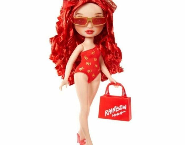 MGA Rainbow High: Swim & Style Fashion - Ruby Anderson (Red) Doll (507277-EUC) - Image 3