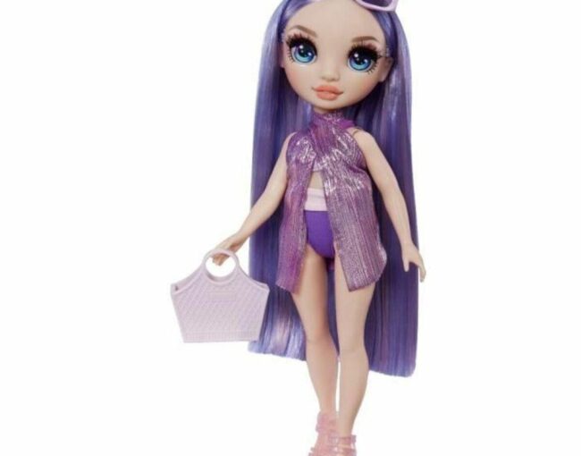 MGA Rainbow High: Swim & Style Fashion - Violet Willow (Purple) Doll (507314-EUC)