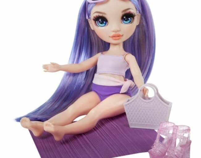 MGA Rainbow High: Swim & Style Fashion - Violet Willow (Purple) Doll (507314-EUC) - Image 2