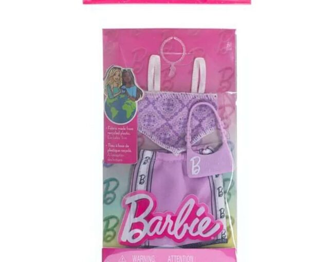 Mattel Barbie: Fashion Pack - Purple Skirt with Top and Bag  (HRH37)