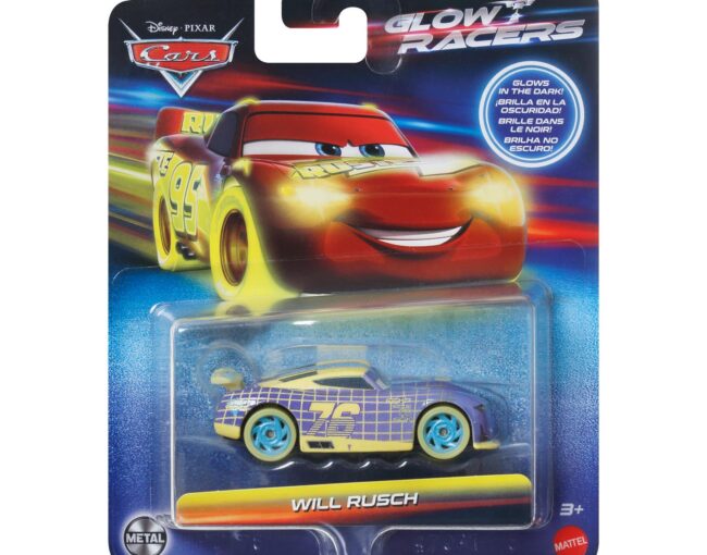 Mattel Disney Cars: Glow Racers - Will Rusch Vehicle (HVF08) - Image 2