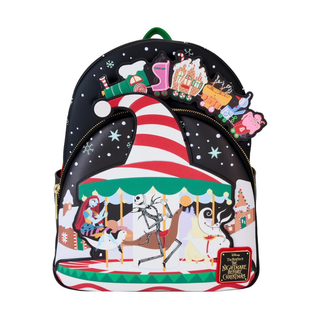 Loungefly Disney: The Nightmare Before Christmas - Journey To Christmas Town (Golows In The Dark) Mini Backpack (WDBK3786)