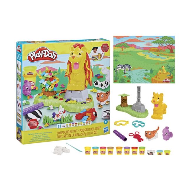 Hasbro Play-Doh - Growin Mane Lion And Friends (F7221) - Image 3