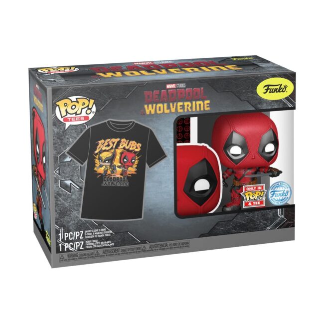 Funko Pop! & Tees (Adult): Deadpool & Wolverine - Deadpool & Wolverine Best Bubs Bobble-Head Vinyl Figure and T-Shirt (XL) - Image 3
