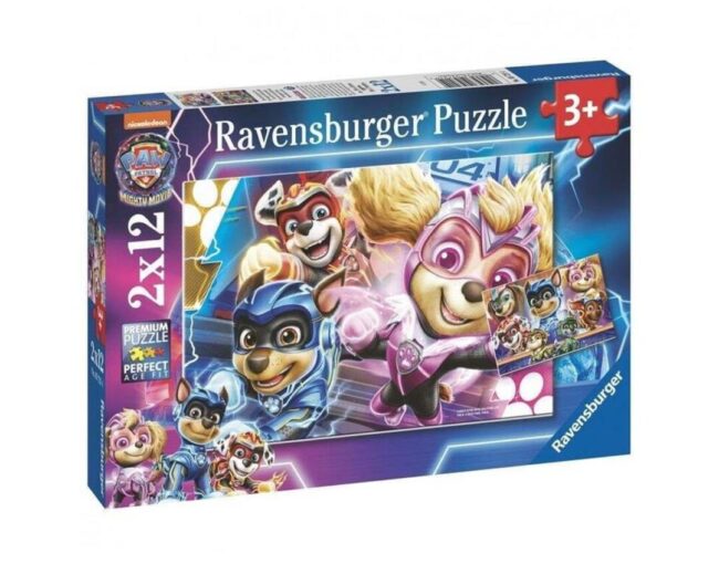 Ravensburger Puzzle: Paw Patrol The Mighty Movie (2x12pcs) (5721) - Image 2
