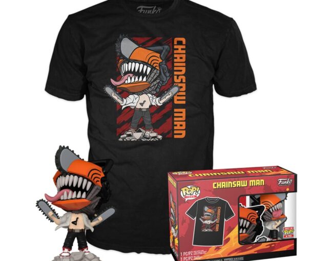 Funko Pop! & Tees (Adult): Chainsaw Man - Chainsaw Man Leaping Vinyl Figure & T-Shirt (XL)