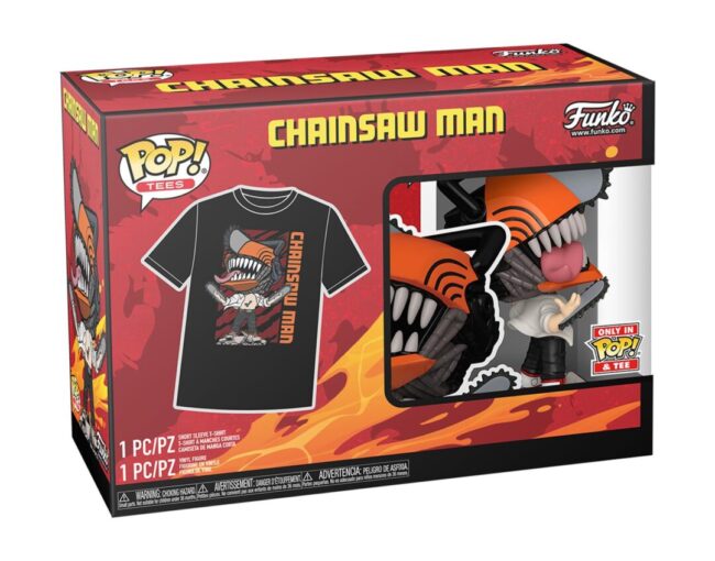 Funko Pop! & Tees (Adult): Chainsaw Man - Chainsaw Man Leaping Vinyl Figure & T-Shirt (XL) - Image 2