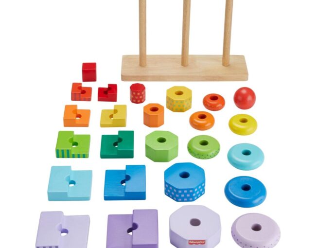 Fisher-Price - Wooden Stacking Shape Sorter (HXT76) - Image 3