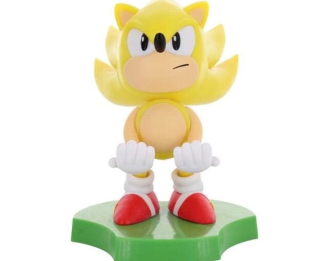EXG Cable Guys Holdem: Sonic The Hedgehog - Super Sonic Phone and Earpods Holder (HDHMSG400608)