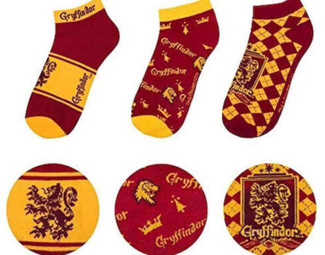 Cinereplicas Movies: Harry Potter - Gryffindor Socks (Ankle) (Set of 3) (CR1631)