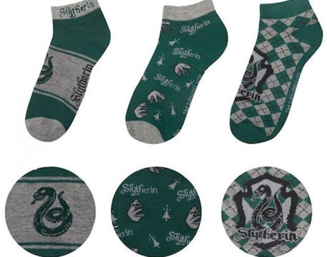 Cinereplicas Movies: Harry Potter - Slytherin Socks (Ankle) (Set of 3) (CR1632)