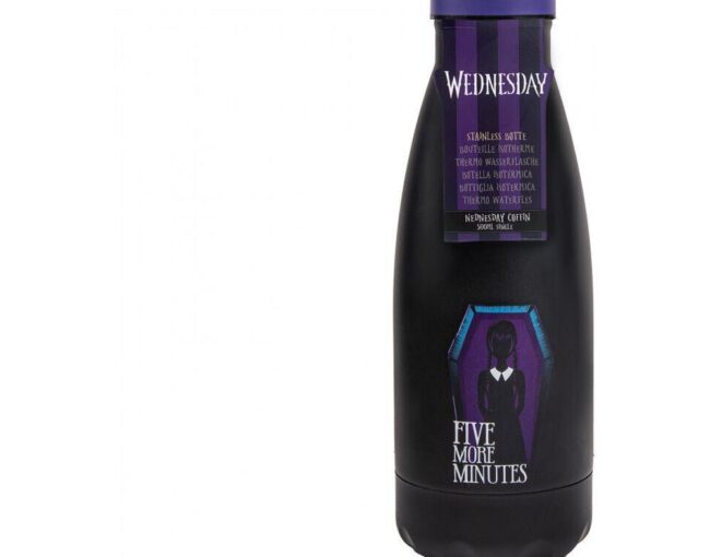 Cinereplicas Movies: Wednesday - Wednesday with Coffin Water Bottle (500ml) (CR4070MINI)