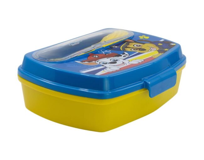 Stor: Paw Patrol Pup Power - Funny Sandwich Box With Cutlery (74609) - Image 3