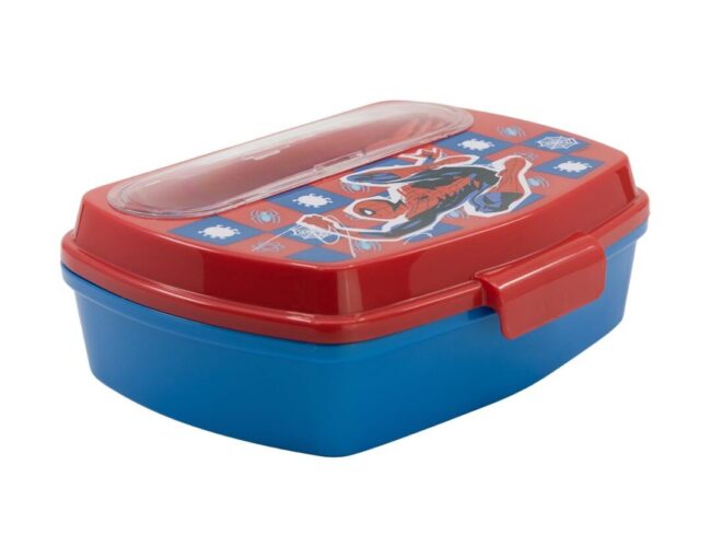 Stor Marvel: Spider-Man Arachnid Grid -  Funny Sandwich Box With Cutlery (74709) - Image 2