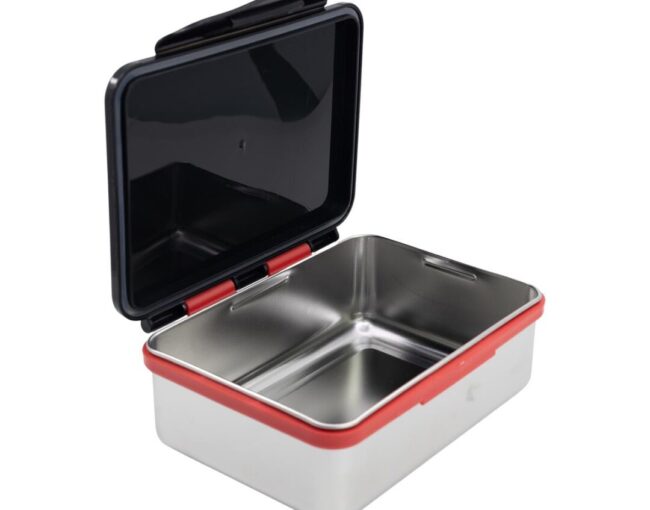 Stor Marvel: Spiderman Black Board -  Stainless Steel Clamp Rectangular Sandwich Box (1100ml) (74756) - Image 3